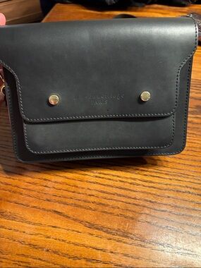 Maison Heritage Paris Black Leather Crossbody Bag